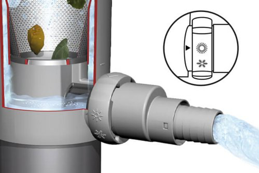 schéma du collecteur filtrant Sotra'O avec mise en évidence du système été hiver